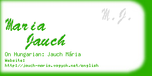 maria jauch business card